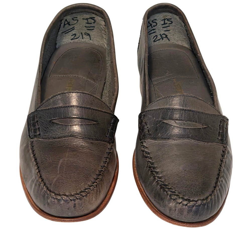 Jarman Penny vintageLoafer Shoes Mens 9.5M Grey Brown Good‎ Leather